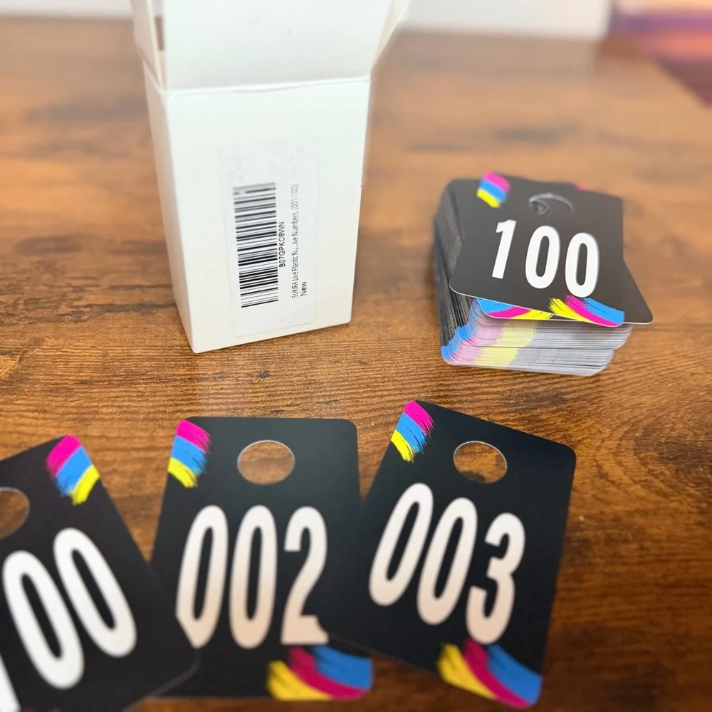 Colorful Numbered Tags Set 1-100 Hangers Online Sales - Picture 2 of 4